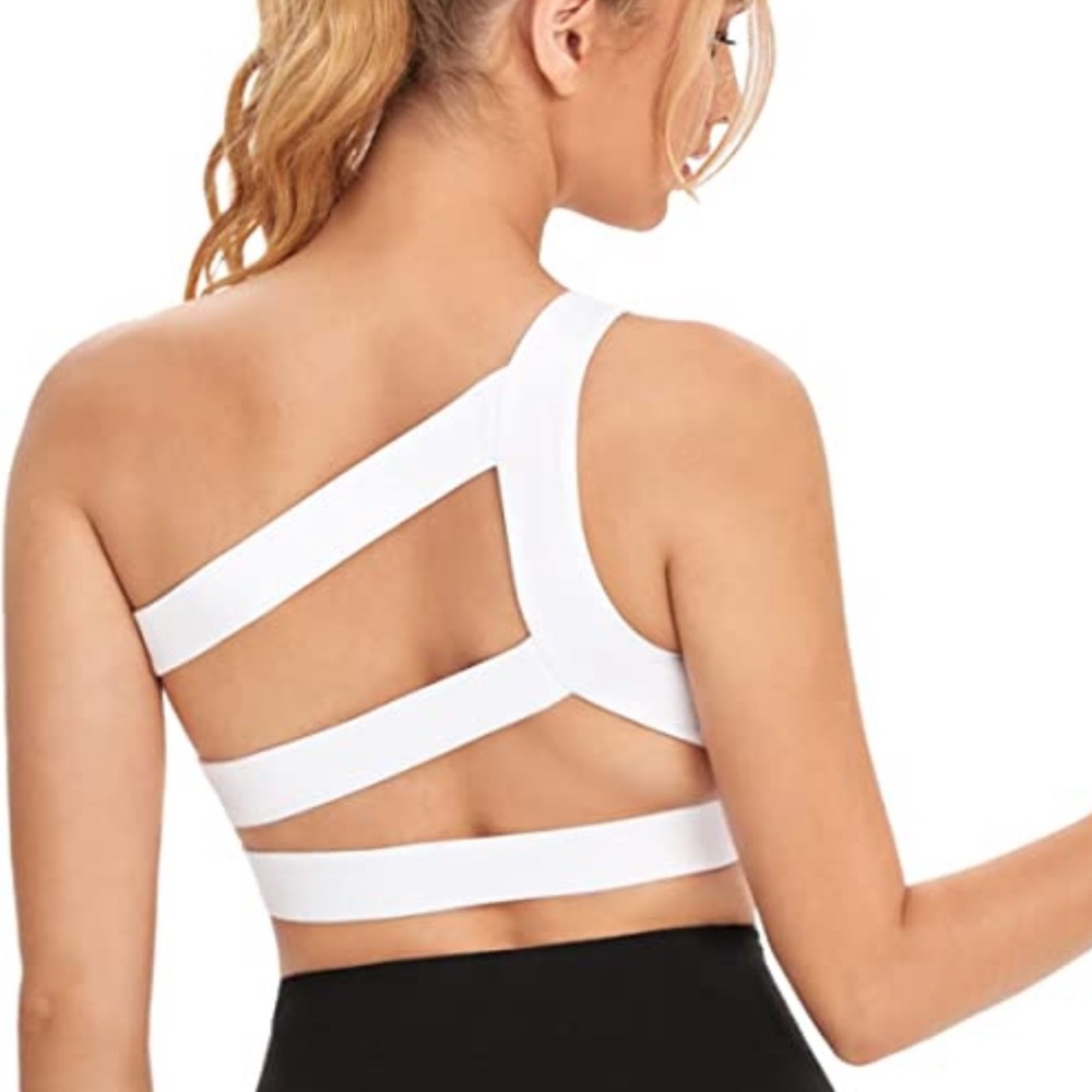 NBW. Verdusa Women's Cut Out One Shoulder Padded Support Yoga Sports Bra. Size M